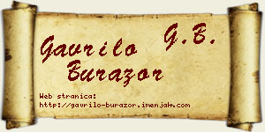 Gavrilo Burazor vizit kartica